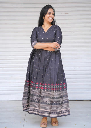 ROYAL BLACK | MATERNITY MAXI FULL LENGTH