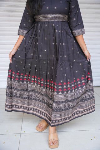 ROYAL BLACK | MATERNITY MAXI FULL LENGTH