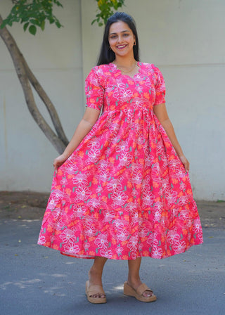 FLORAL CAROSEL | MATERNITY MAXI ANKLE LENGTH