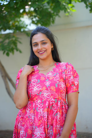 FLORAL CAROSEL | MATERNITY MAXI ANKLE LENGTH