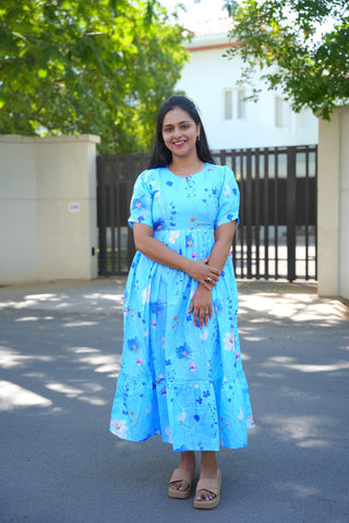 RAINY FLOWERS | MATERNITY MAXI ANKLE LENGTH