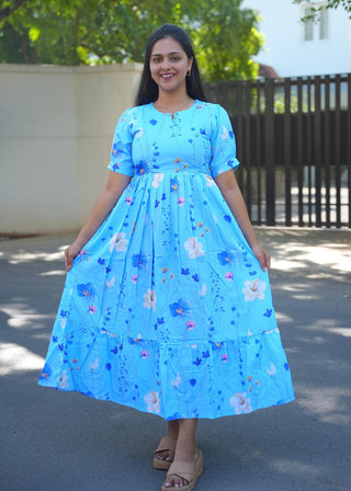 RAINY FLOWERS | MATERNITY MAXI ANKLE LENGTH