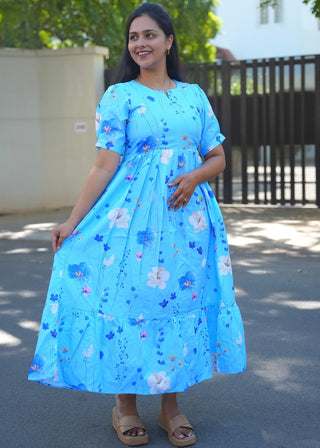 RAINY FLOWERS | MATERNITY MAXI ANKLE LENGTH