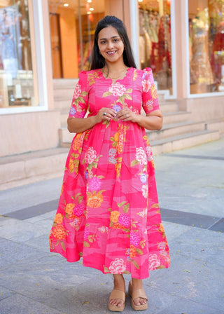 TRIPPY FLOWERS | MATERNITY MAXI ANKLE LENGTH