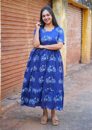 STYLISH STROLL | MATERNITY COTTON MAXI ANKLE LENGTH