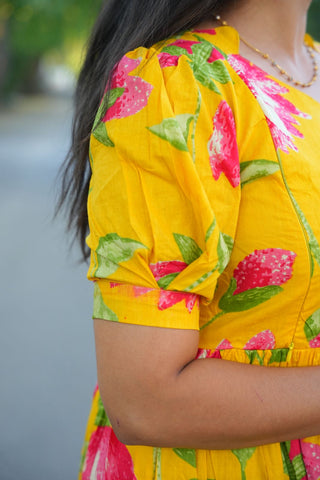 GOLDEN FLOWER | MATERNITY COTTON MAXI ANKLE LENGTH