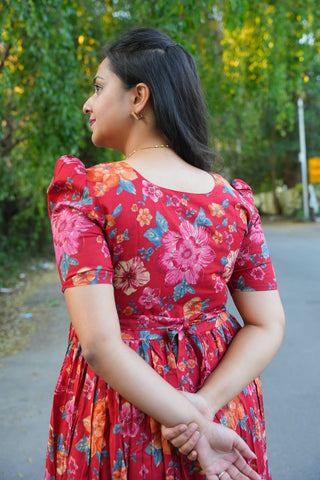 BERRY BLOOM | MATERNITY COTTON MAXI ANKLE LENGTH