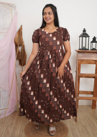 CLASSIC WINDOW | MATERNITY COTTON MAXI ANKLE LENGTH