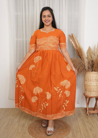 RUSTIC GARDENIA | MATERNITY COTTON MAXI ANKLE LENGTH