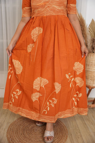 RUSTIC GARDENIA | MATERNITY COTTON MAXI ANKLE LENGTH