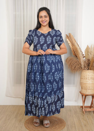 DUAL SHADE | MATERNITY COTTON MAXI ANKLE LENGTH