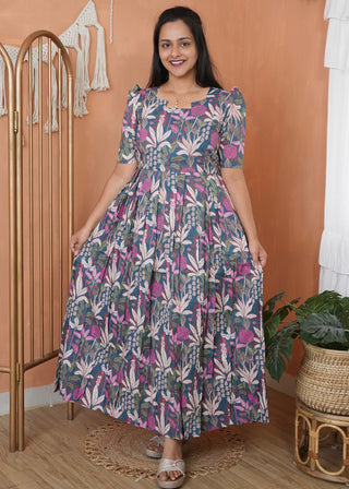 FOREST WHISPER | MATERNITY COTTON MAXI ANKLE LENGTH