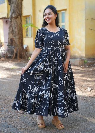 BLACK SYMBOLS | MATERNITY COTTON MAXI ANKLE LENGTH