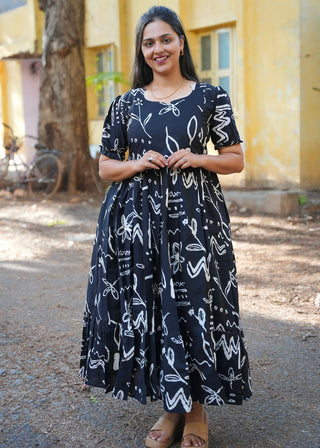 BLACK SYMBOLS | MATERNITY COTTON MAXI ANKLE LENGTH