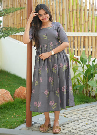 GREY ROSE | MATERNITY MAXI ANKLE LENGTH