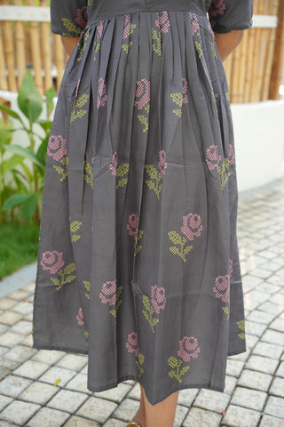 DOTTED ROSE | MATERNITY MAXI ANKLE LENGTH