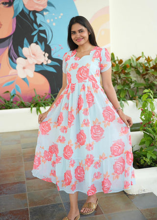 MIST ROSE | MATERNITY GEORGETTE MAXI ANKLE LENGTH