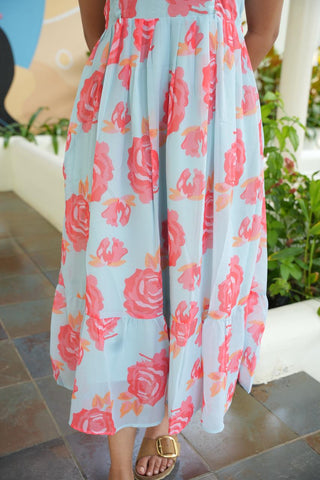 MIST ROSE | MATERNITY GEORGETTE MAXI ANKLE LENGTH