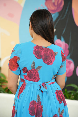 ROSE | MATERNITY GEORGETTE MAXI ANKLE LENGTH