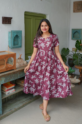 TWILIGHT FLORA | MATERNITY MAXI ANKLE LENGTH