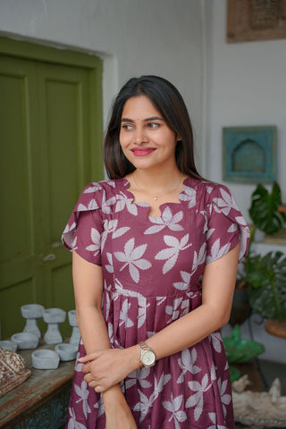 TWILIGHT FLORA | MATERNITY MAXI ANKLE LENGTH