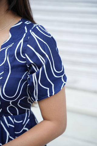 SKETCHY BLUE | MATERNITY MAXI ANKLE LENGTH