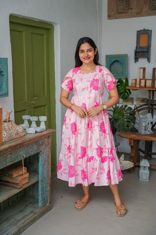 PINK GARDENIA | MATERNITY MAXI ANKLE LENGTH