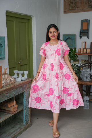 PINK GARDENIA | MATERNITY MAXI ANKLE LENGTH