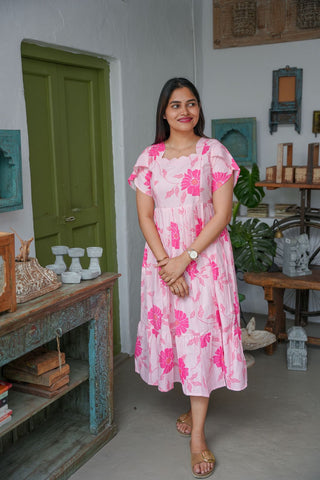 PINK GARDENIA | MATERNITY MAXI ANKLE LENGTH