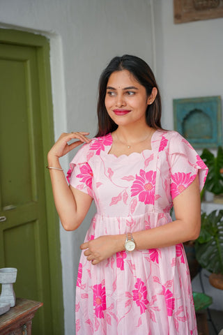 PINK GARDENIA | MATERNITY MAXI ANKLE LENGTH