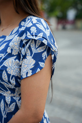 BLUE LEAFY | MATERNITY MAXI ANKLE LENGTH