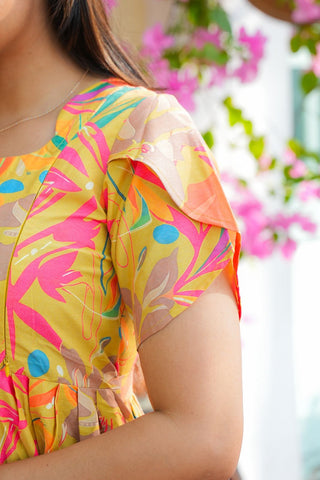 COLOURFUL LEAVES | MATERNITY MAXI ANKLE LENGTH