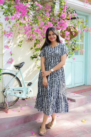 RAINY FLOWERS | MATERNITY MAXI ANKLE LENGTH