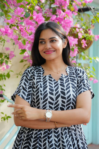 RAINY FLOWERS | MATERNITY MAXI ANKLE LENGTH