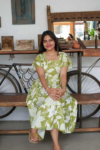 FLORAL AURA | MATERNITY MAXI ANKLE LENGTH