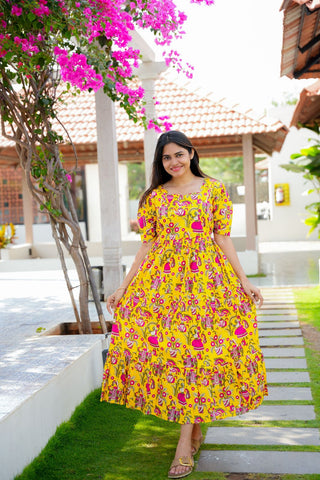 GOLDEN SORBET | MATERNITY COTTON MAXI FULL LENGTH