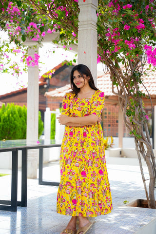 GOLDEN SORBET | MATERNITY COTTON MAXI FULL LENGTH