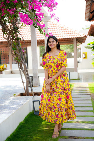 GOLDEN SORBET | MATERNITY COTTON MAXI FULL LENGTH