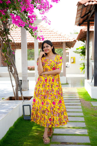 GOLDEN SORBET | MATERNITY COTTON MAXI FULL LENGTH
