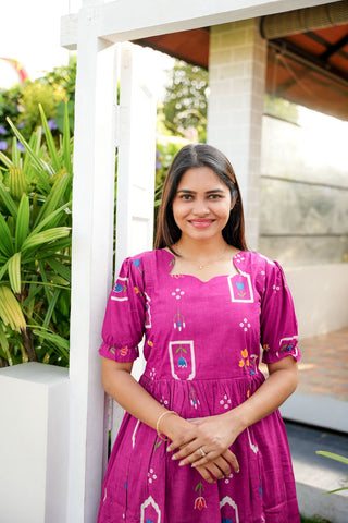 WINDOW LOTUS | MATERNITY COTTON MAXI FULL LENGTH