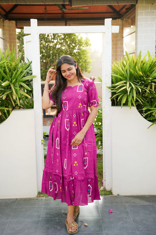 WINDOW LOTUS | MATERNITY COTTON MAXI FULL LENGTH
