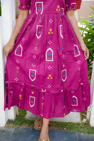 WINDOW LOTUS | MATERNITY COTTON MAXI FULL LENGTH