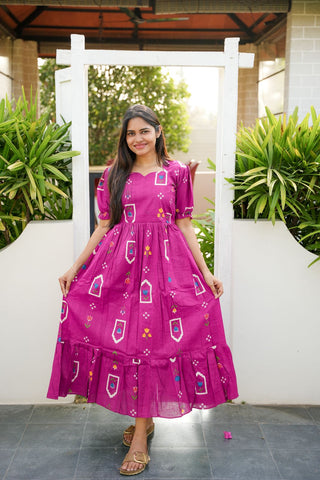 WINDOW LOTUS | MATERNITY COTTON MAXI FULL LENGTH