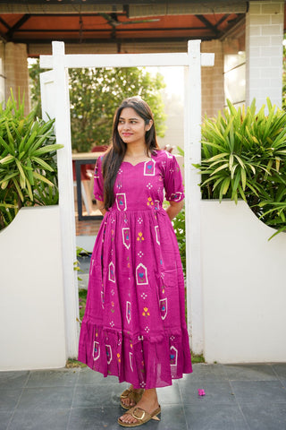 WINDOW LOTUS | MATERNITY COTTON MAXI FULL LENGTH