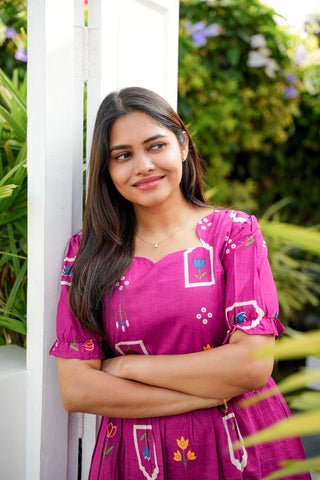 WINDOW LOTUS | MATERNITY COTTON MAXI FULL LENGTH