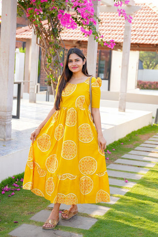 TURMERIC TANG | MATERNITY COTTON MAXI FULL LENGTH