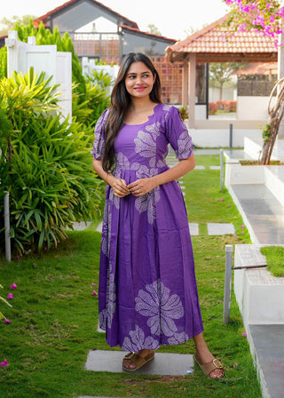 VELET TWILIGHT | MATERNITY COTTON MAXI FULL LENGTH