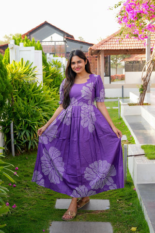 VELET TWILIGHT | MATERNITY COTTON MAXI FULL LENGTH