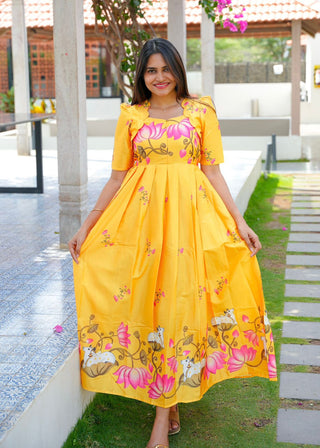 YELLOW BLOOM | MATERNITY MAXI FULL LENGTH