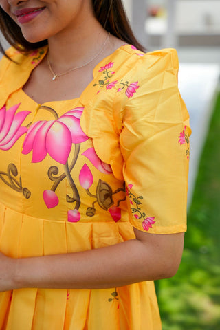 YELLOW BLOOM | MATERNITY MAXI FULL LENGTH